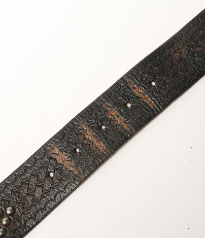 RRL RALPH LAUREN ベルト CONCHO STUDS イタリア製 レザー メンズ SIZE 32 ダブルアールエル