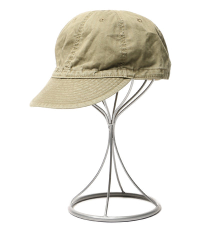 美品 RRL RALPH LAUREN ヘリンボーン ツイル サービス キャップ OLIVE HBT レディース SIZE L ダブルアールエル