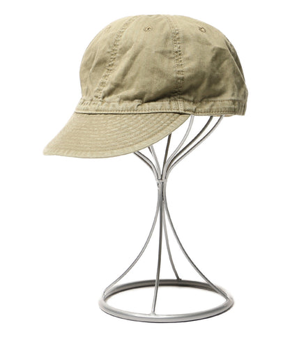 美品 RRL RALPH LAUREN ヘリンボーン ツイル サービス キャップ OLIVE HBT レディース SIZE L ダブルアールエル
