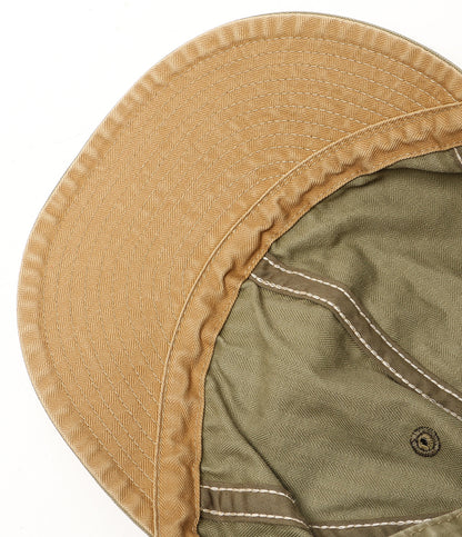 美品 RRL RALPH LAUREN ヘリンボーン ツイル サービス キャップ OLIVE HBT レディース SIZE L ダブルアールエル
