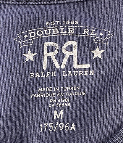 RRL RALPH LAUREN 半袖Ｔシャツ RRL RANCH ロゴ Tシャツ ブルー 定番 メンズ SIZE M ダブルアールエル