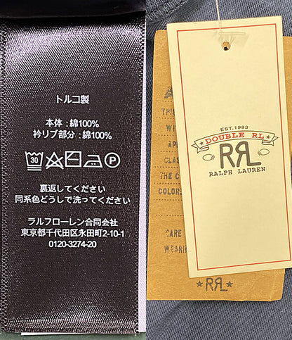 RRL RALPH LAUREN 半袖Ｔシャツ RRL RANCH ロゴ Tシャツ ブルー 定番 メンズ SIZE M ダブルアールエル