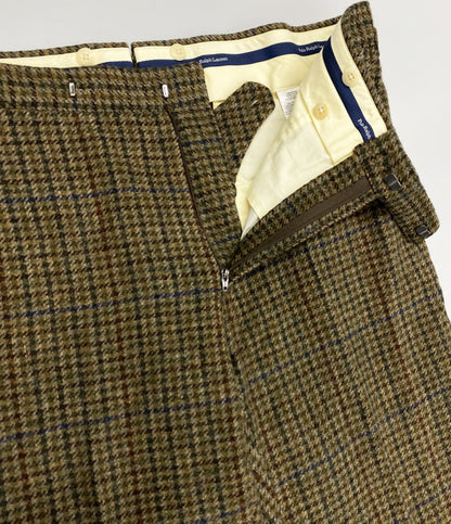 美品 POLO RALPH LAUREN パンツ PLAID WOOL SUIT TROUSER チェック メンズ SIZE 36/33 ポロ・ラルフローレン