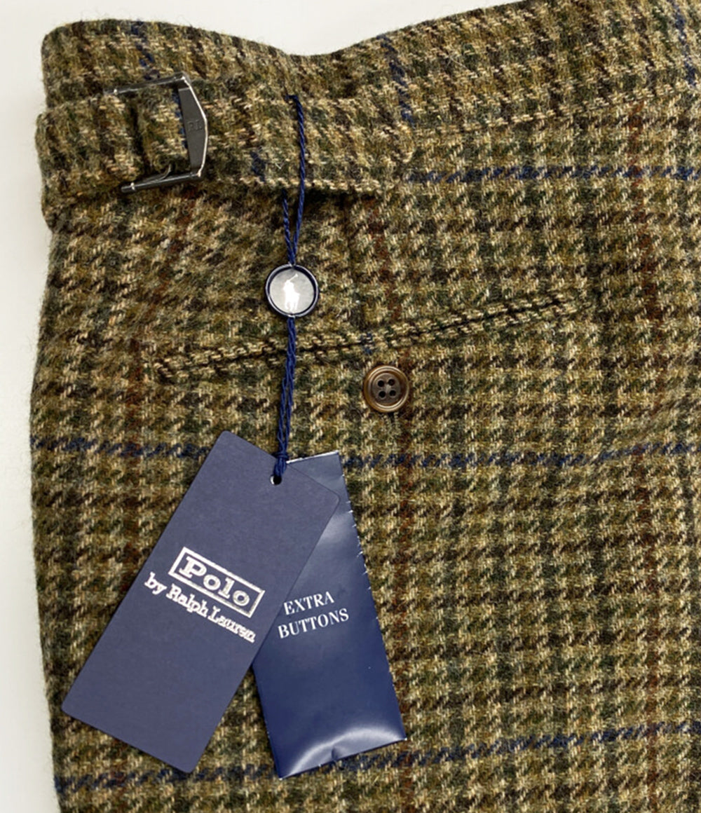 美品 POLO RALPH LAUREN パンツ PLAID WOOL SUIT TROUSER チェック メンズ SIZE 36/33 ポロ・ラルフローレン