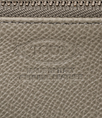 美品 TOD'S 長財布 ファスナー グレー レディース トッズ