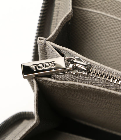 美品 TOD'S 長財布 ファスナー グレー レディース トッズ