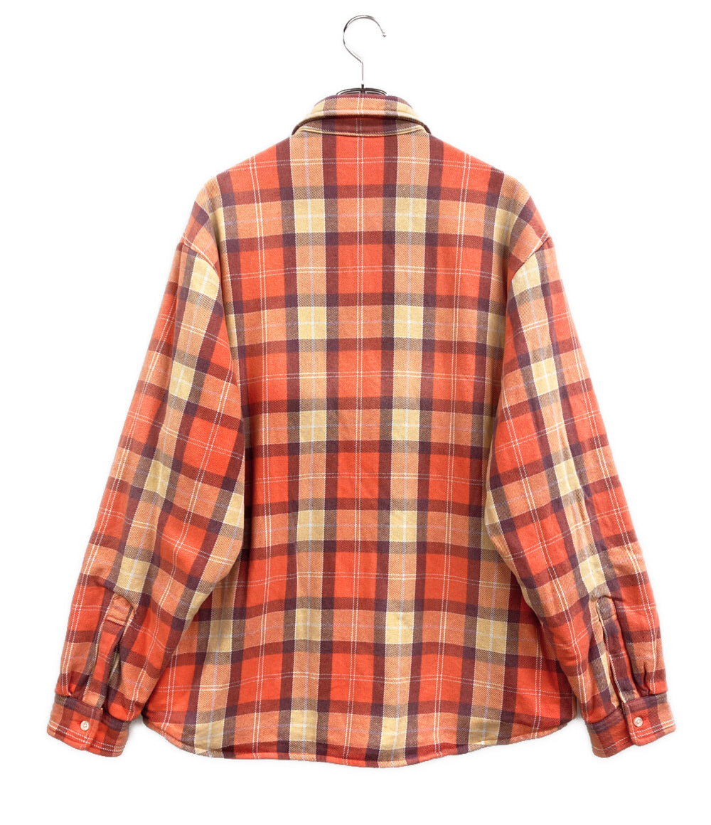 Supreme 長袖シャツ quilted flannel snap shirt オレンジ 24SS メンズ SIZE L シュプリーム