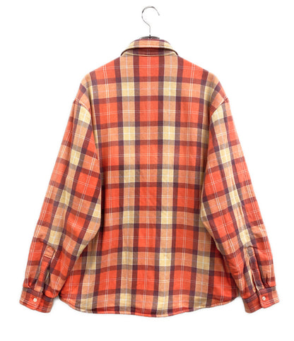 Supreme 長袖シャツ quilted flannel snap shirt オレンジ 24SS メンズ SIZE L シュプリーム