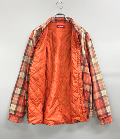 Supreme 長袖シャツ quilted flannel snap shirt オレンジ 24SS メンズ SIZE L シュプリーム