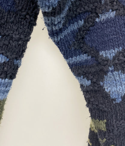 POLO SPORTS RALPH LAUREN ニット ネイティブ リネンコットン ネイビー メンズ SIZE XL ポロスポーツ