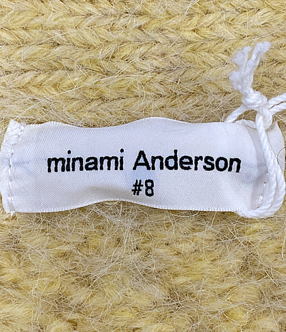 美品 minami anderson ミナミ アンダーソン カーディガン ライトイエロー 23#08-4030-0 レディース SIZE L