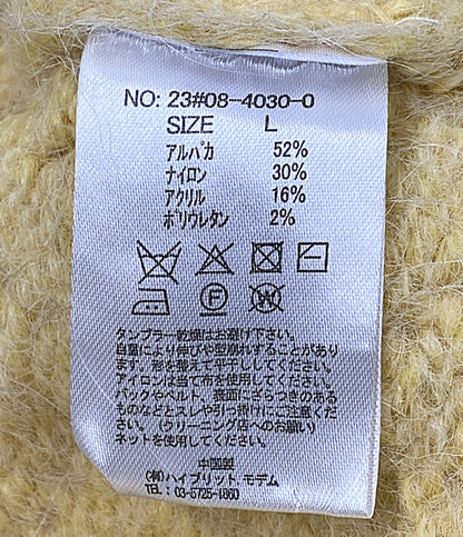美品 minami anderson ミナミ アンダーソン カーディガン ライトイエロー 23#08-4030-0 レディース SIZE L