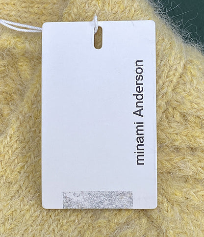 美品 minami anderson ミナミ アンダーソン カーディガン ライトイエロー 23#08-4030-0 レディース SIZE L