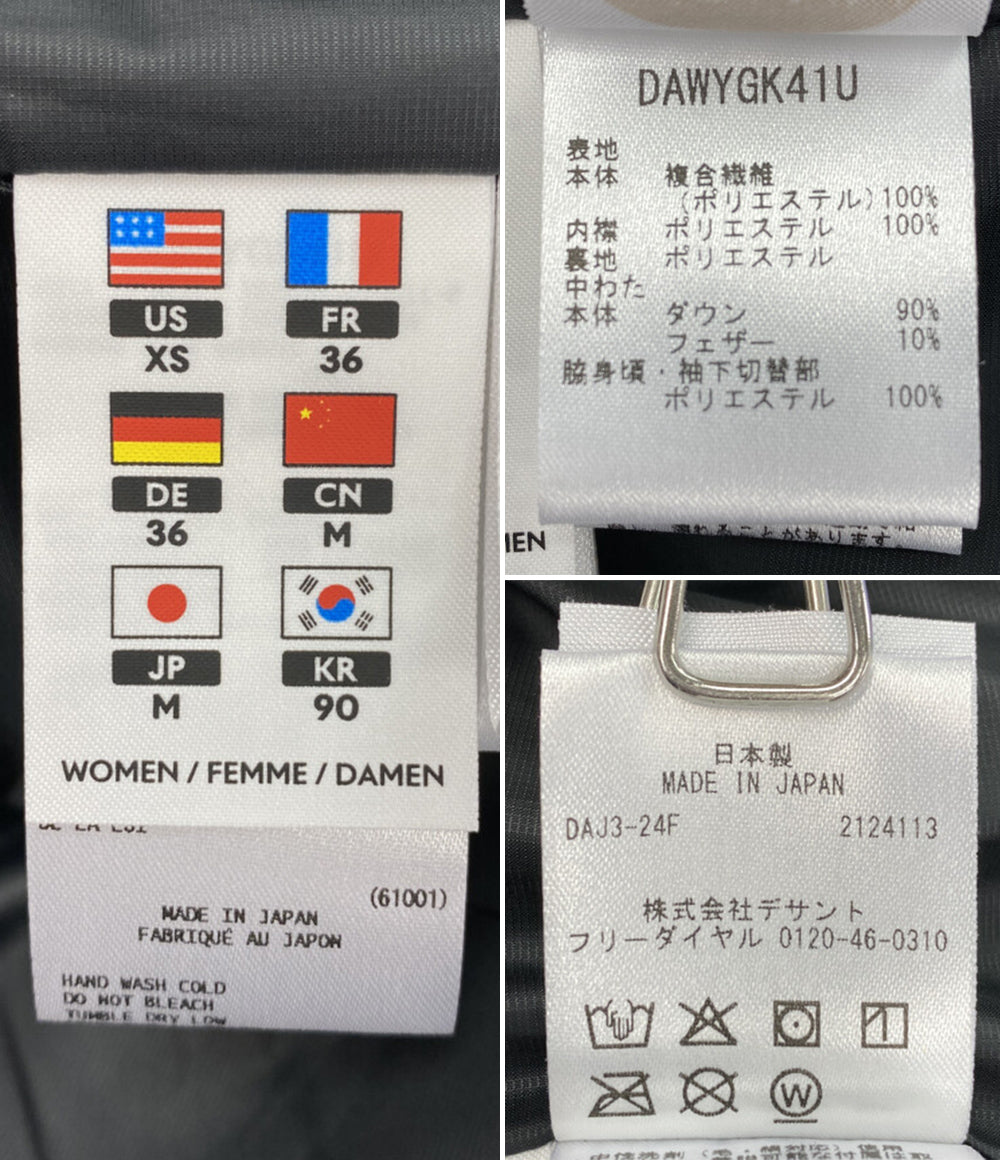 DESCENTE ALLTERRAIN ダウンジャケット ブラック 水沢ダウン レディース SIZE M デサント オルテライン