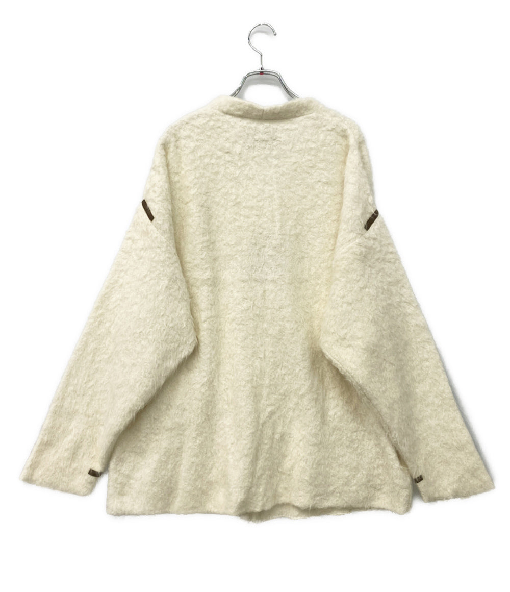THE INOUE BROTHERS ザイノウエブラザーズ シャギーカーディガン オフホワイト レディース SIZE L