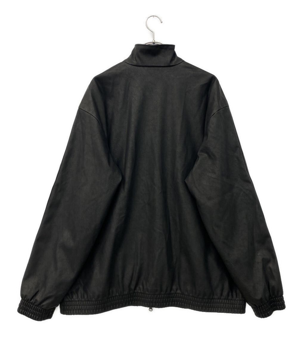 美品 adidas ジャケット jw7326 レザー風 ブラック レディース SIZE 3XL アディダス