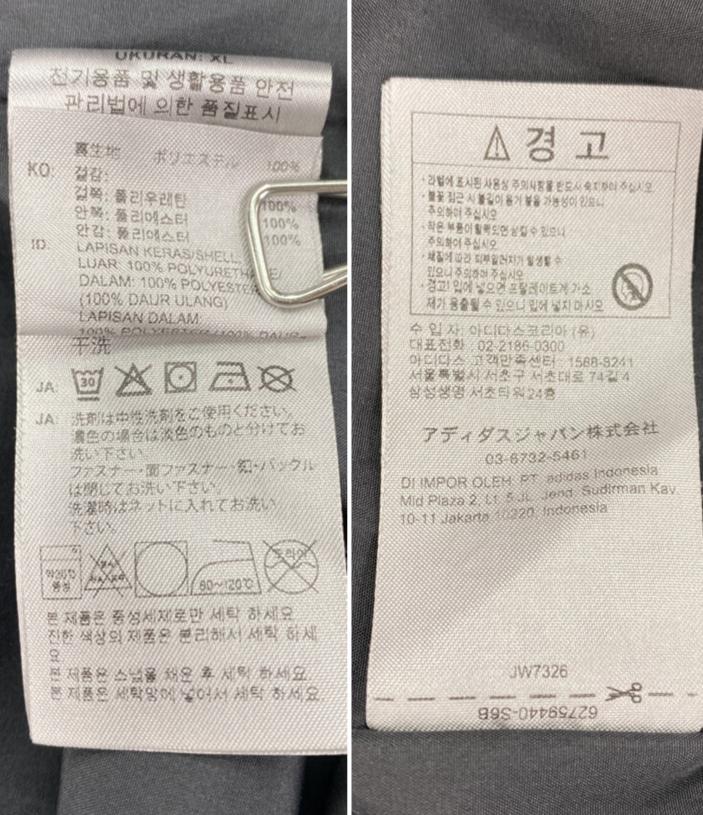 美品 adidas ジャケット jw7326 レザー風 ブラック レディース SIZE 3XL アディダス