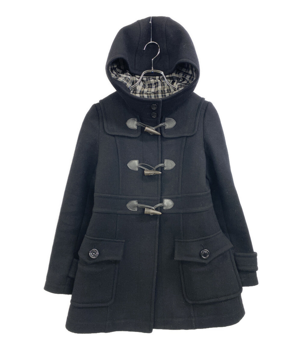 BURBERRY BLUE LABEL コート ブラック 裏地チェック E1B24-252-09 レディース SIZE 38 バーバリーブルーレーベル