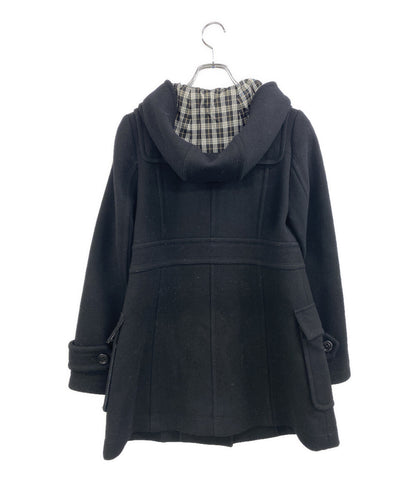 BURBERRY BLUE LABEL コート ブラック 裏地チェック E1B24-252-09 レディース SIZE 38 バーバリーブルーレーベル