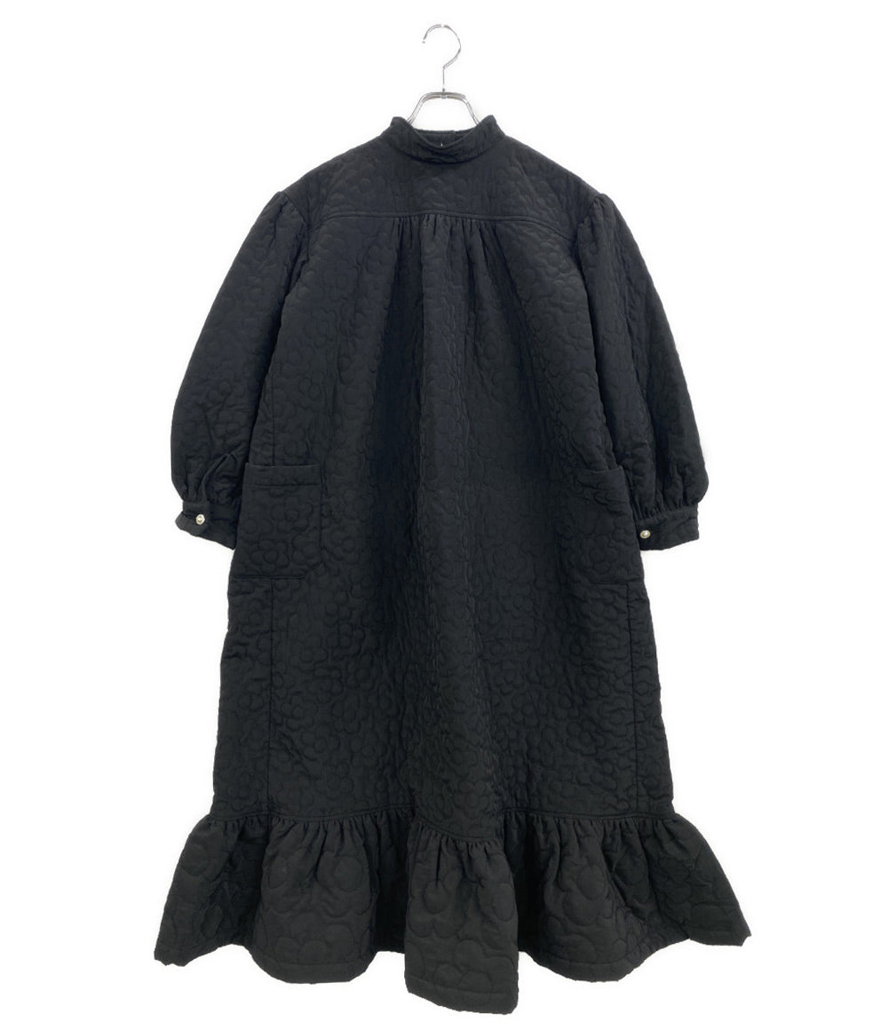美品 naokitomizuka ナオキトミヅカ コート ブラック フラワー レディース SIZE -