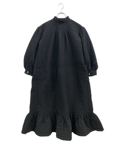 美品 naokitomizuka ナオキトミヅカ コート ブラック フラワー レディース SIZE -