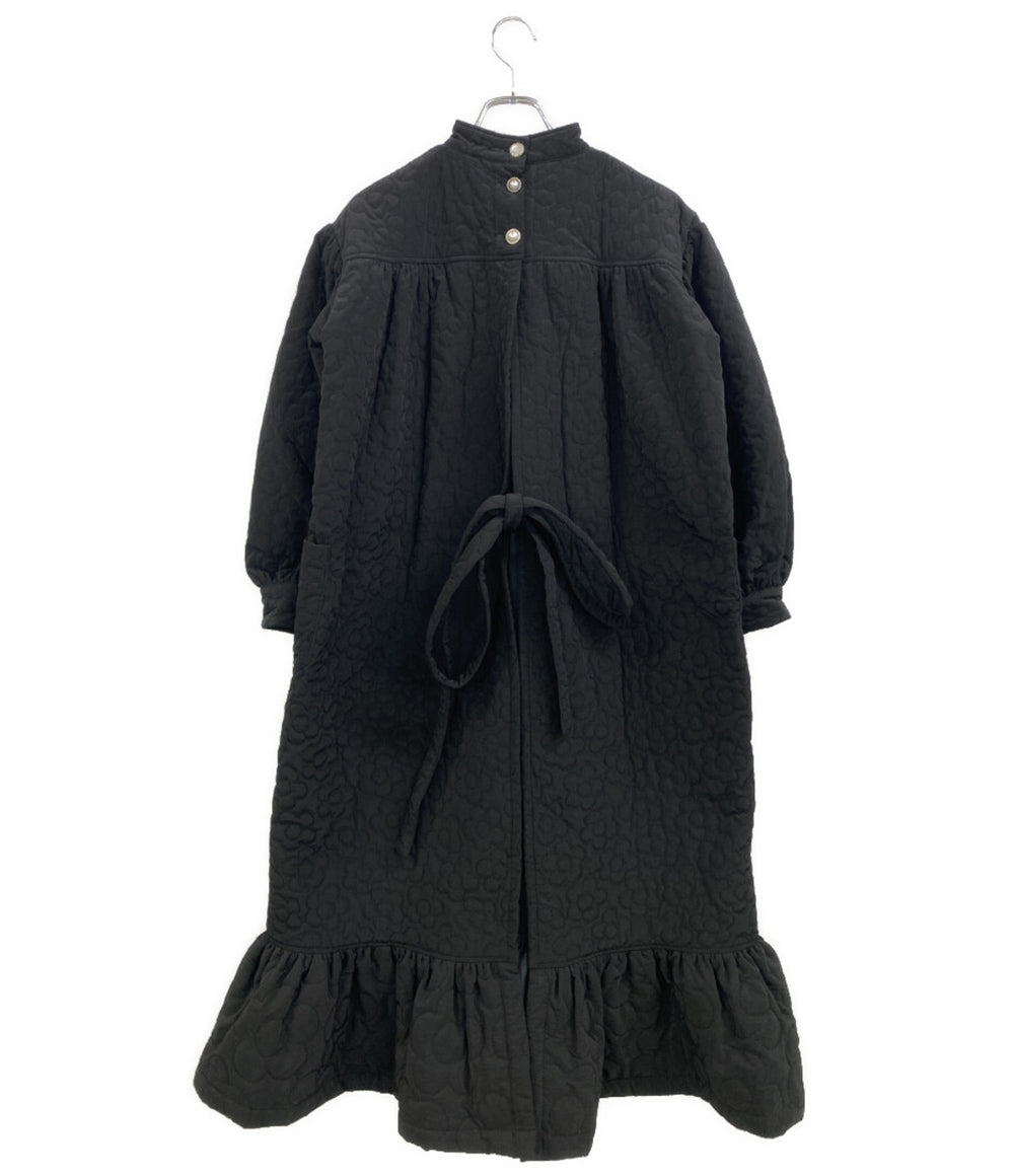 美品 naokitomizuka ナオキトミヅカ コート ブラック フラワー レディース SIZE -