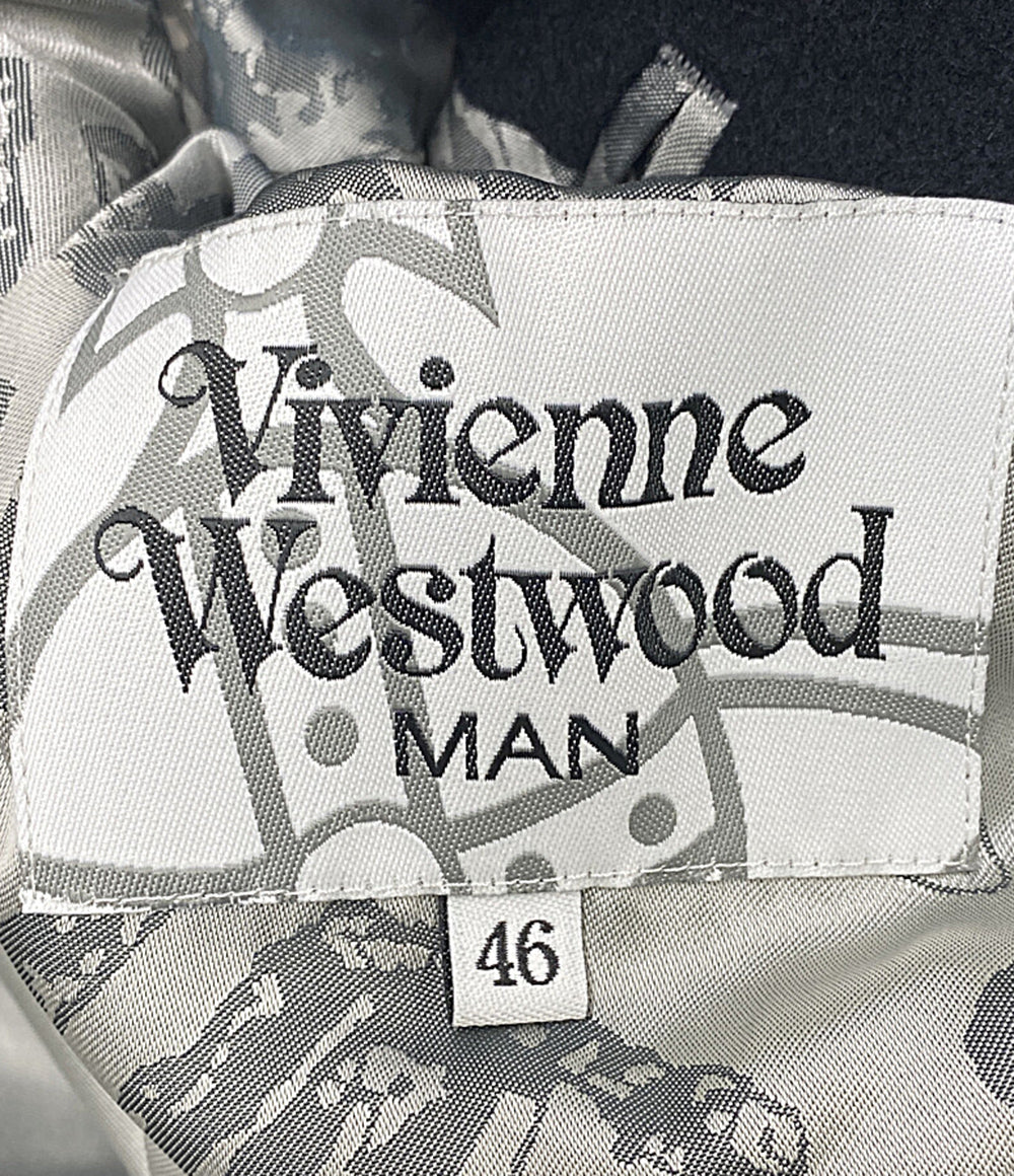 VIVIENNE WESTWOOD トレンチコート ブラック vm-wh-83815 メンズ SIZE 46 ヴィヴィアンウエストウッド
