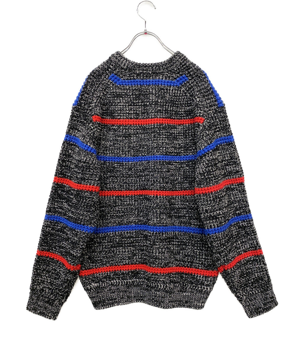 Supreme ニット supreme waffle small box sweater ボーダー レディース SIZE S シュプリーム