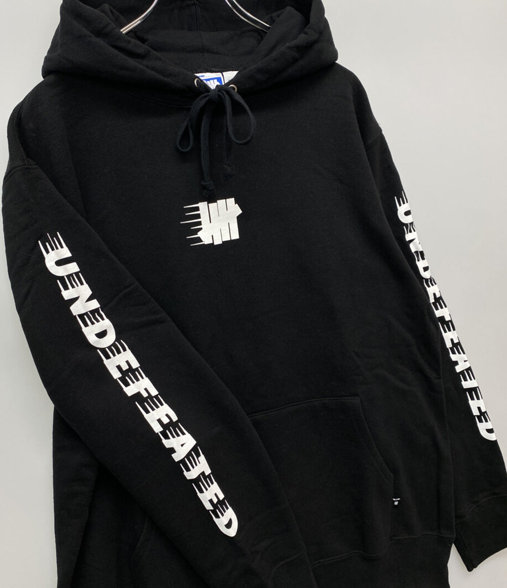 美品 UNDEFEATED パーカー HOODY 203077009007 BLK メンズ SIZE L アンディフィーテッド