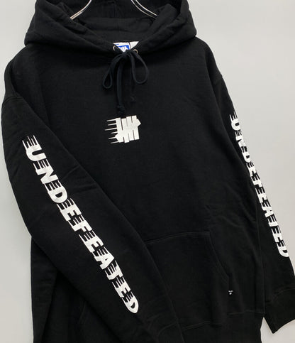 美品 UNDEFEATED パーカー HOODY 203077009007 BLK メンズ SIZE L アンディフィーテッド