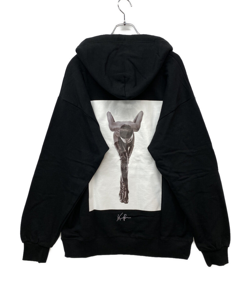 美品 MONKEY TIME パーカー HERB RITTS PHOTOPRINT HOODY BLK メンズ SIZE L モンキータイム