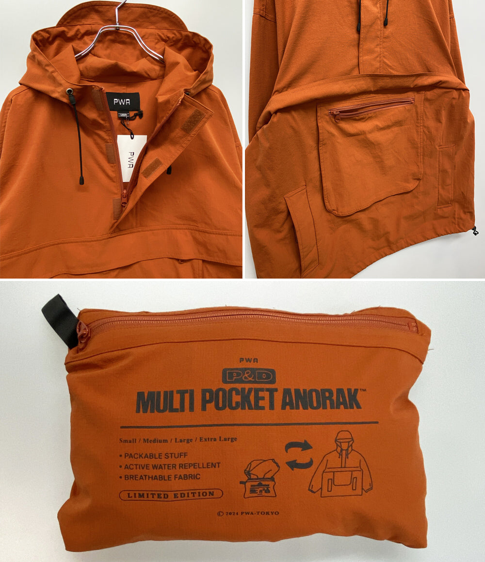 PWA パーカー P&D MULTI POCKET ANORAK CARROT メンズ SIZE L プア