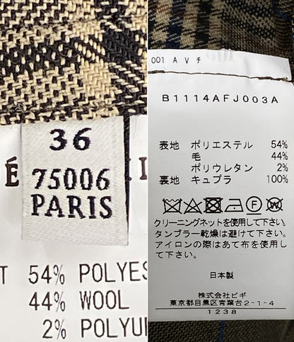 DEPAREILLE デパリエ テーラードジャケット チェック B1114AFJ003A レディース SIZE 36