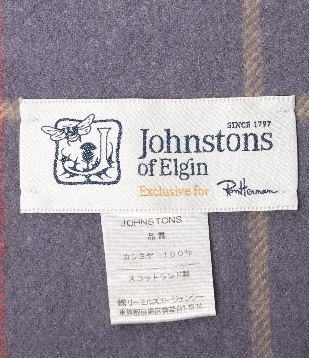 Johnson Woolen Mills×Ron Herman ロンハーマン カシミヤストール 大判 チェック レディース ジョンソンウーレンミルズ