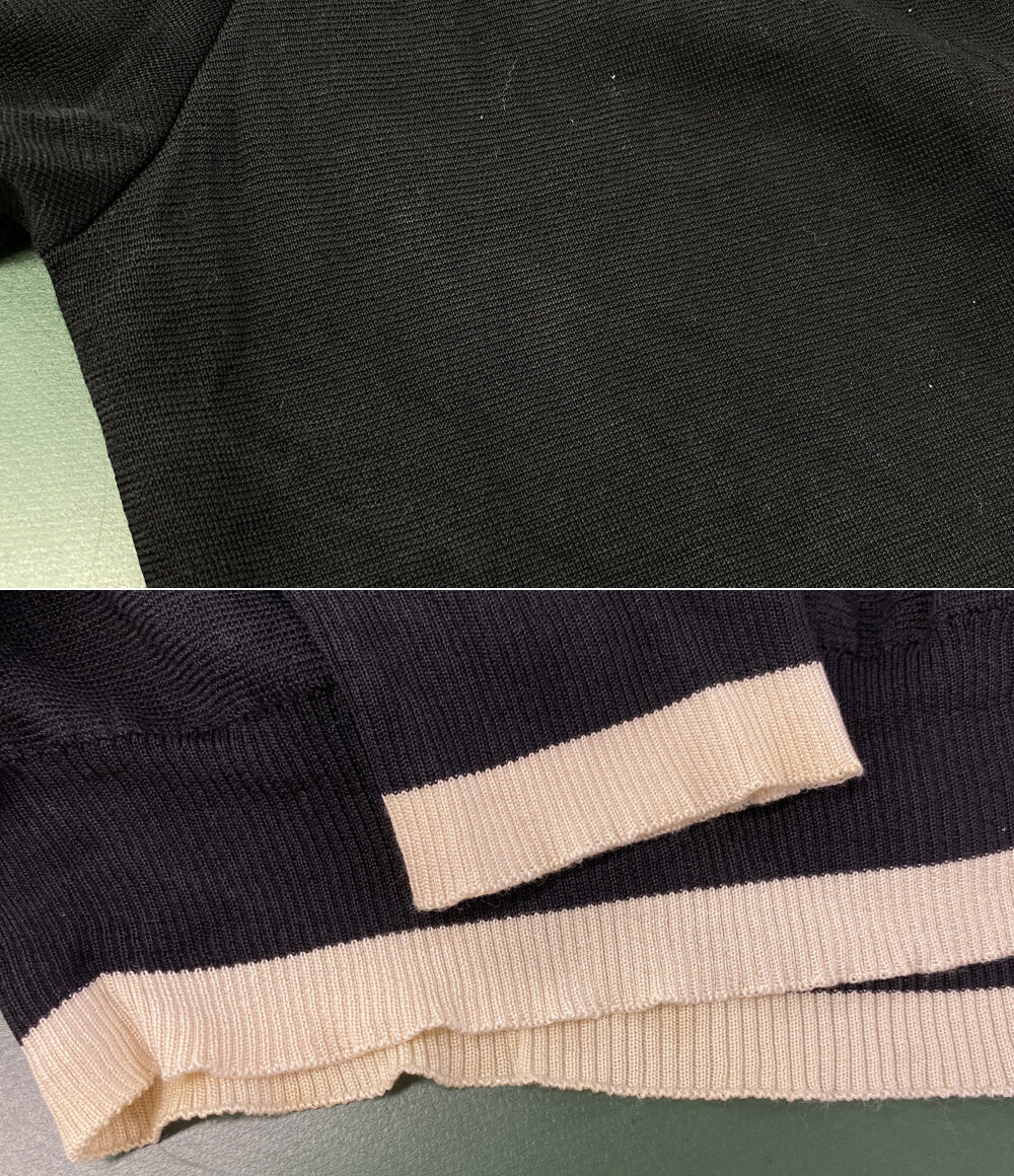 HERMES カーディガン ブラック シルク カシミヤ レディース SIZE 44 エルメス