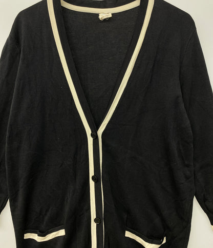 HERMES カーディガン ブラック シルク カシミヤ レディース SIZE 44 エルメス