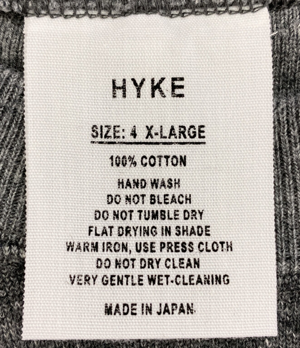 HYKE スウェット SWEAT SHIRT CHARCOAL レディース SIZE XL ハイク