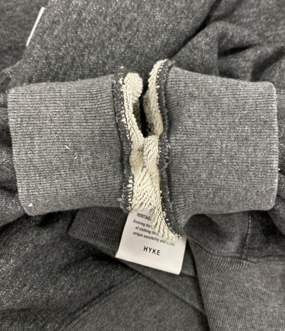 HYKE スウェット SWEAT SHIRT CHARCOAL レディース SIZE XL ハイク