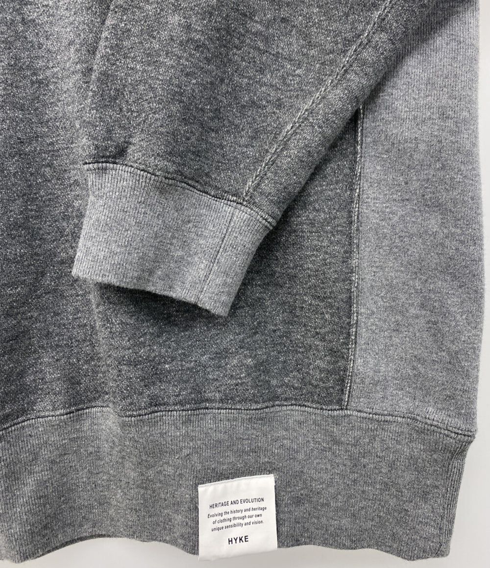 HYKE スウェット SWEAT SHIRT CHARCOAL レディース SIZE XL ハイク