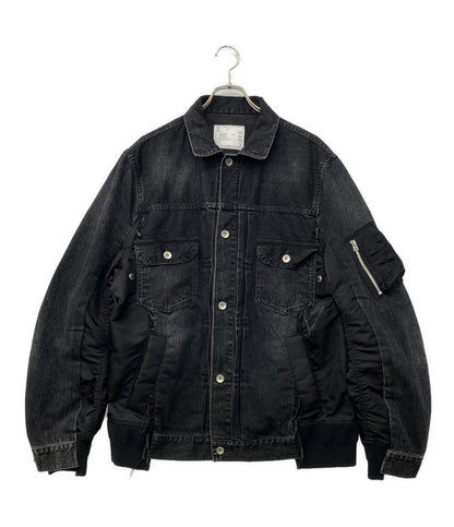 sacai デニムジャケット BLK DENIM×MA-1 23AW SCM-053 メンズ SIZE 3 サカイ
