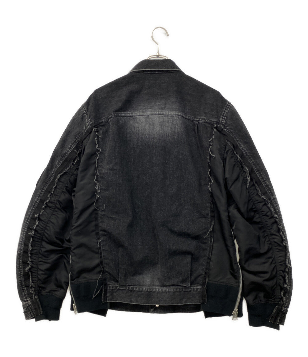 sacai デニムジャケット BLK DENIM×MA-1 23AW SCM-053 メンズ SIZE 3 サカイ