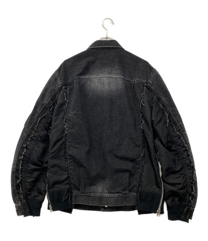 sacai デニムジャケット BLK DENIM×MA-1 23AW SCM-053 メンズ SIZE 3 サカイ