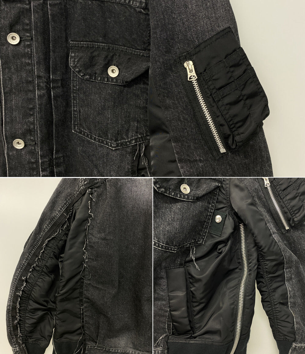 sacai デニムジャケット BLK DENIM×MA-1 23AW SCM-053 メンズ SIZE 3 サカイ