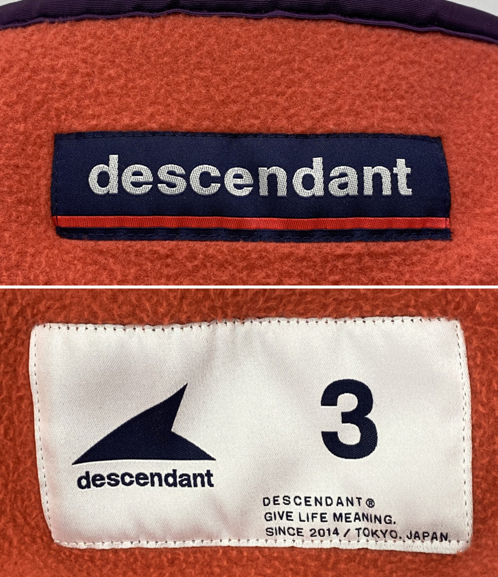 DESCENDANT フリースジャケット HUMMING FLEECE PULLOVER ORANGE メンズ SIZE 3 ディセンダント