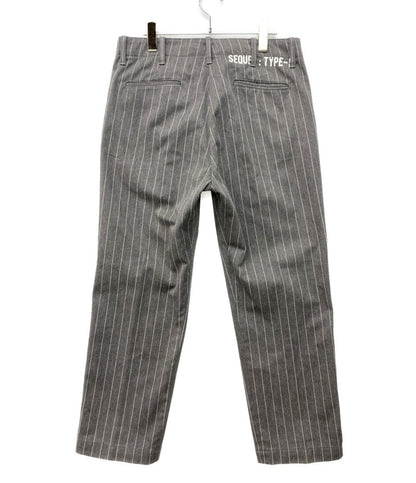 SEQUEL シークエル パンツ TYPE-F グレー ストライプ メンズ SIZE M