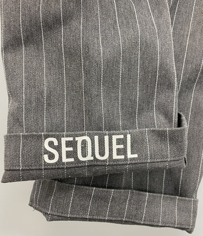 SEQUEL シークエル パンツ TYPE-F グレー ストライプ メンズ SIZE M