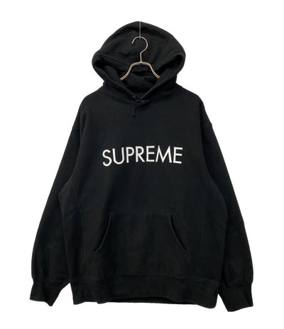 Supreme スウェットパーカー CAPITAL HOODED BLACK 22FW メンズ SIZE L シュプリーム