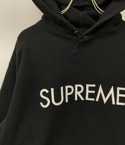 Supreme スウェットパーカー CAPITAL HOODED BLACK 22FW メンズ SIZE L シュプリーム