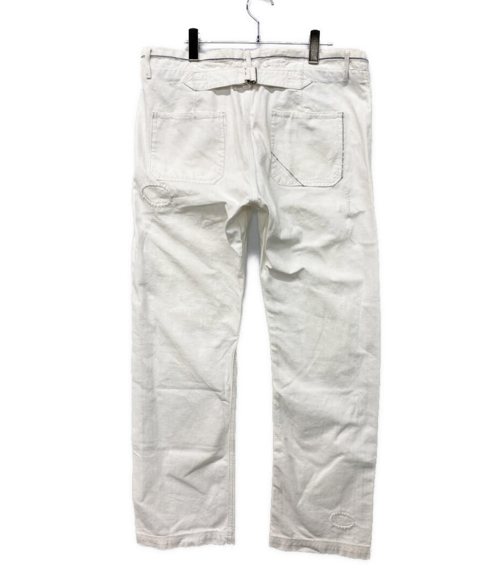 POLO RALPH LAUREN パンツ MARINE PANT ダメージ加工 WHITE シンチバック メンズ SIZE 34/32 ポロ・ラルフローレン