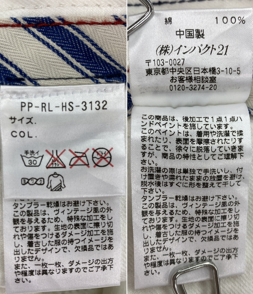 POLO RALPH LAUREN パンツ MARINE PANT ダメージ加工 WHITE シンチバック メンズ SIZE 34/32 ポロ・ラルフローレン